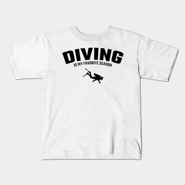 diving Kids T-Shirt by Circle Project